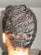 natural hair coily updo_left side