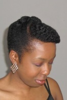 Natural Hair Retro Flat Twist Updo_front